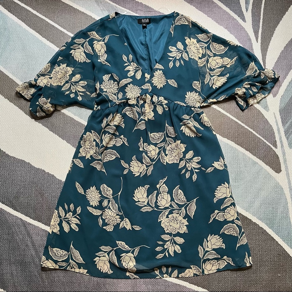 FINAL PRICE a.n.a. teal batwing sleeve tunic dress